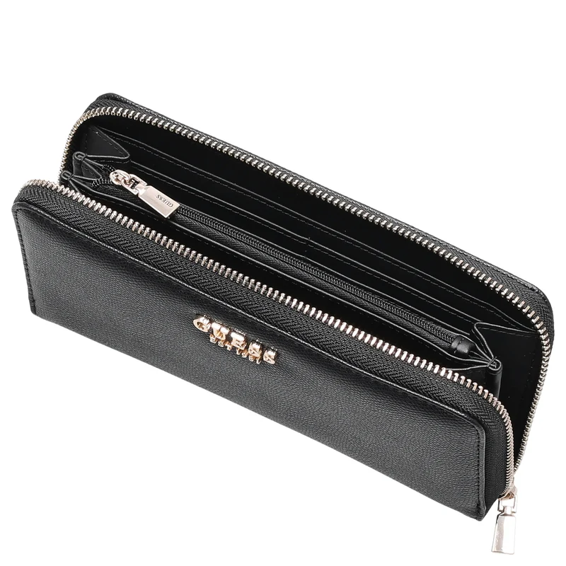 Guess Amorette SLG Large Zip - Cartera 12cc 21 cm (black)