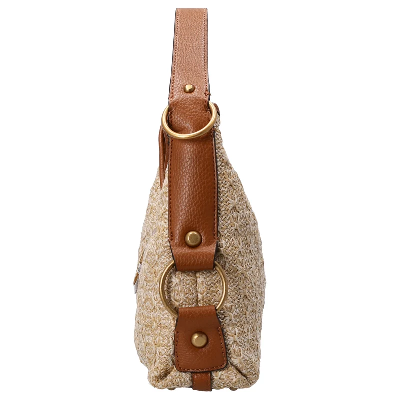 Guess Camden - Bolso de hombro 35 cm (natural/cognac)