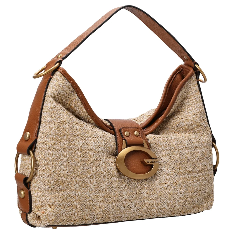 Guess Camden - Bolso de hombro 35 cm (natural/cognac)