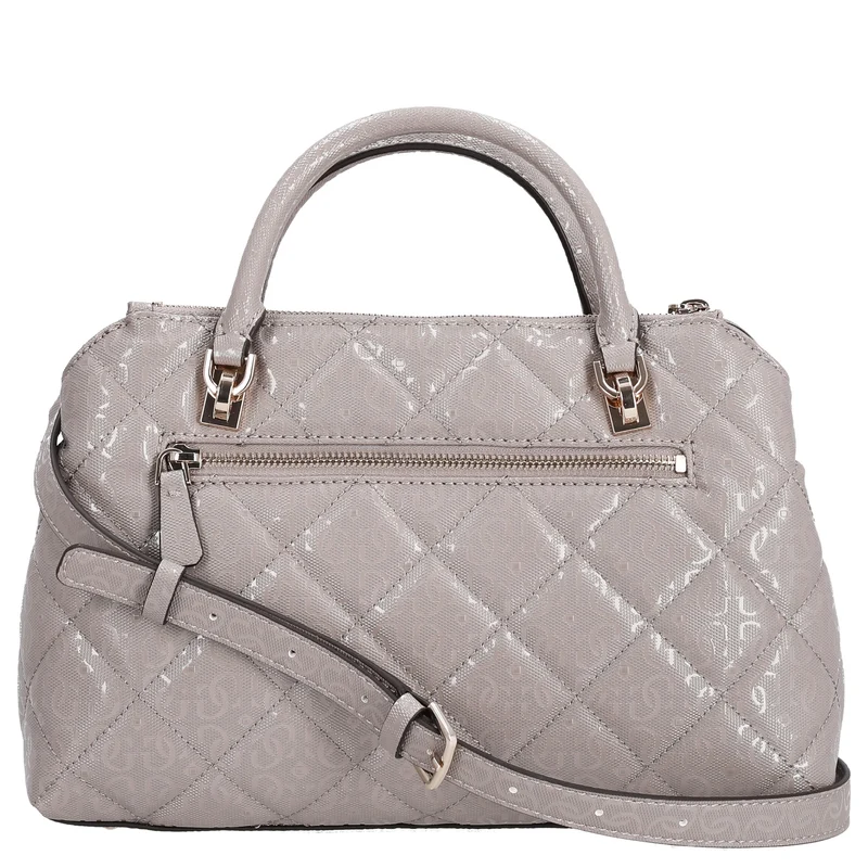 Guess Libby 2 Comp Satchel - Bolso de mano 30 cm (dark taupe)