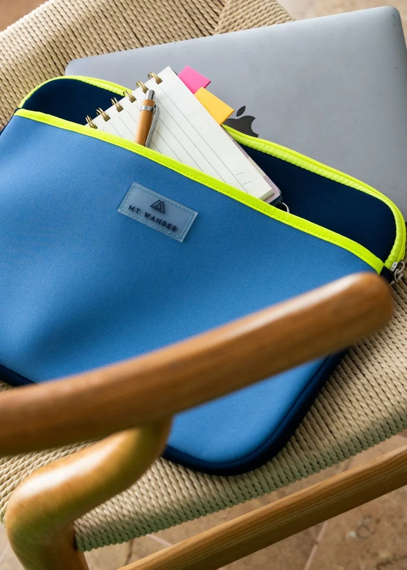 Funda portátil Flúor Neopreno Denim Marino