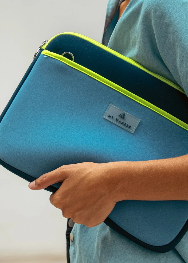 Funda portátil Flúor Neopreno Denim Marino