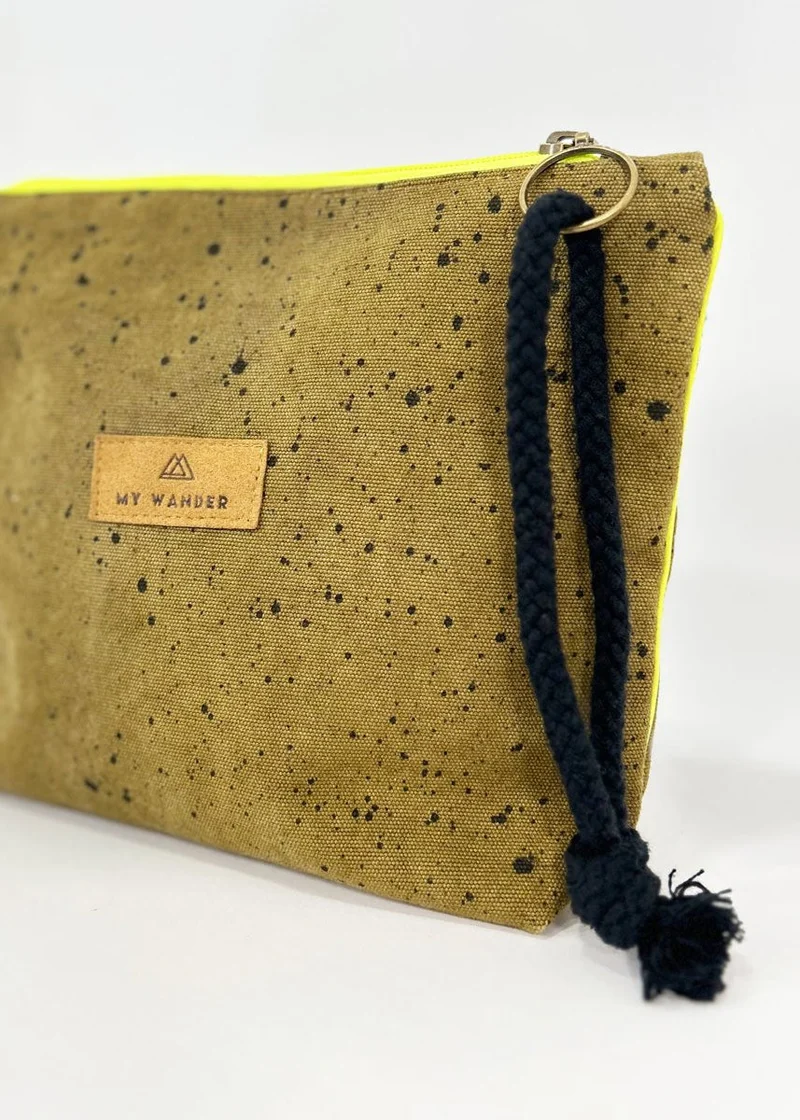 Drops Olive Neceser Cartera Cremallera Fluor