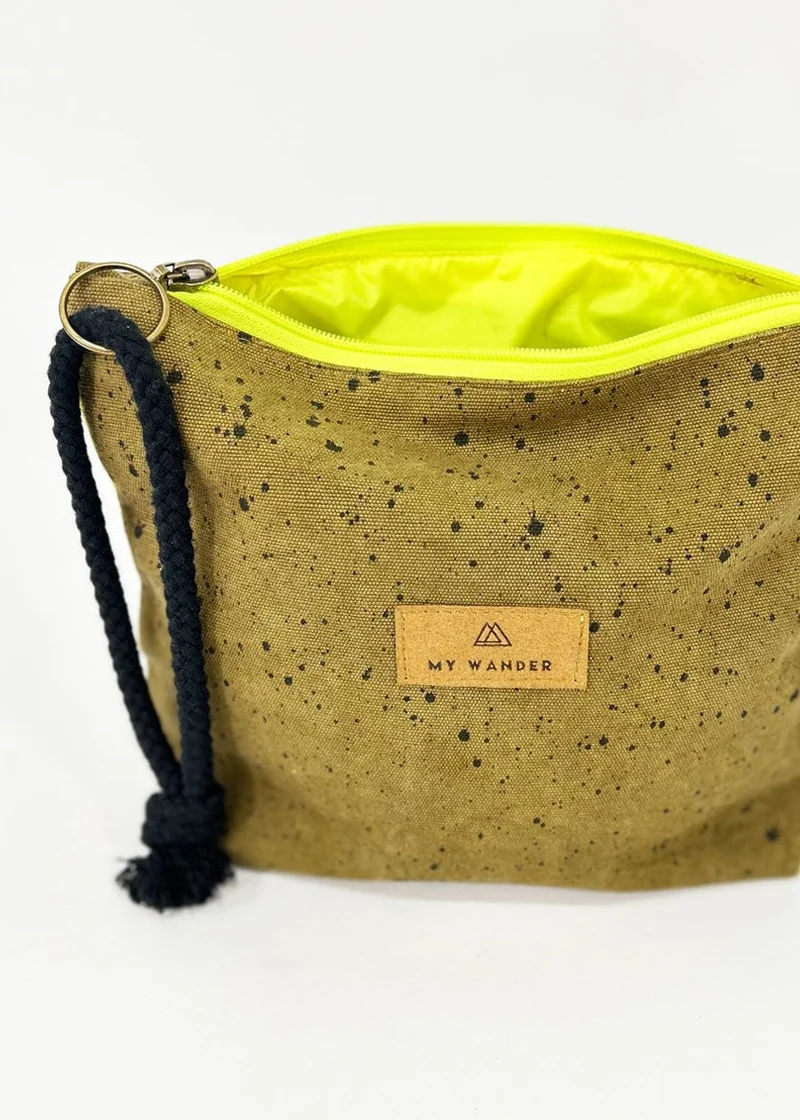 Drops Olive Neceser Cartera Cremallera Fluor