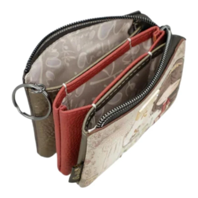 Monedero Anekke Pequeño de Triple Compartimento - Colección Muse