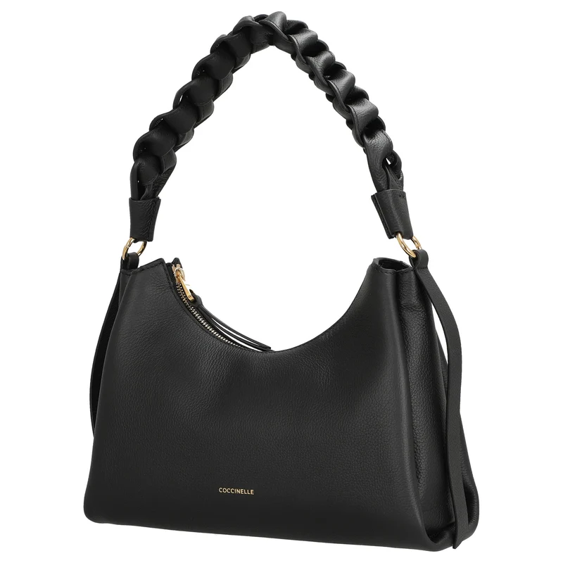 Coccinelle Boheme Grana Double - Bolso de mano S 30 cm (noir/cognac)