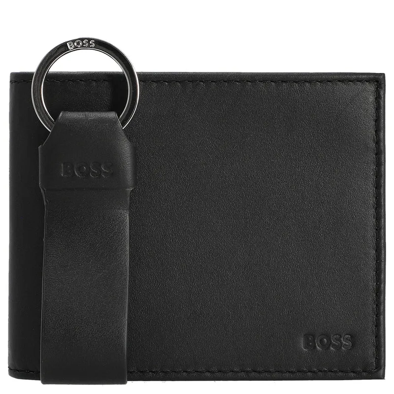 BOSS GB Geschenkset - Cartera y llavero (Color: negro)