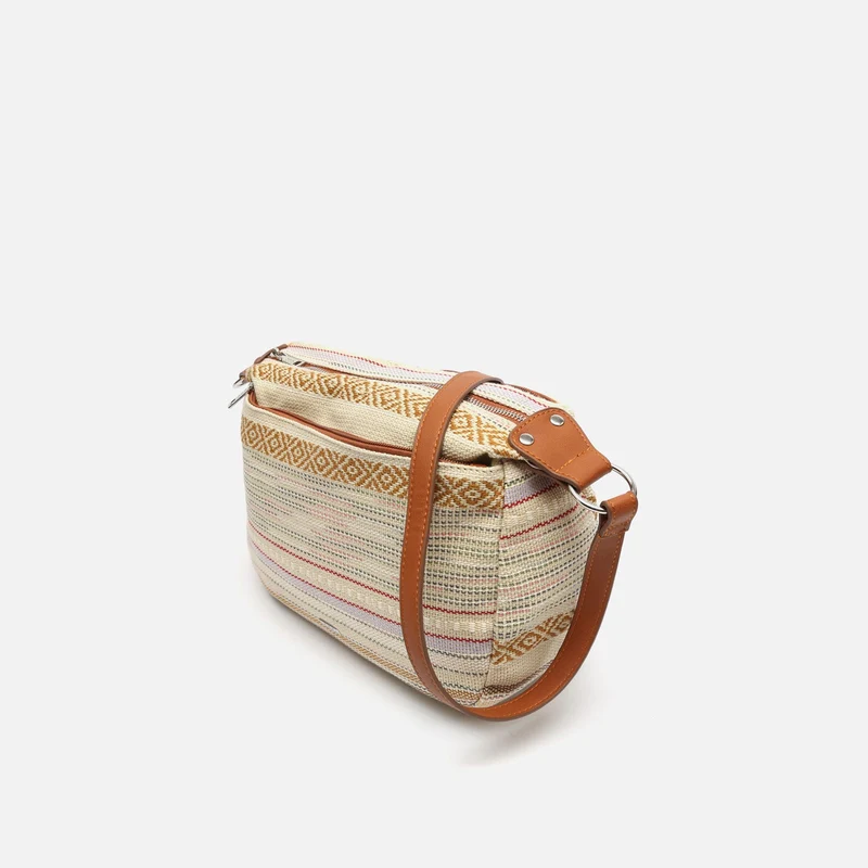 Mica bolso bandolera con estampado jacquard