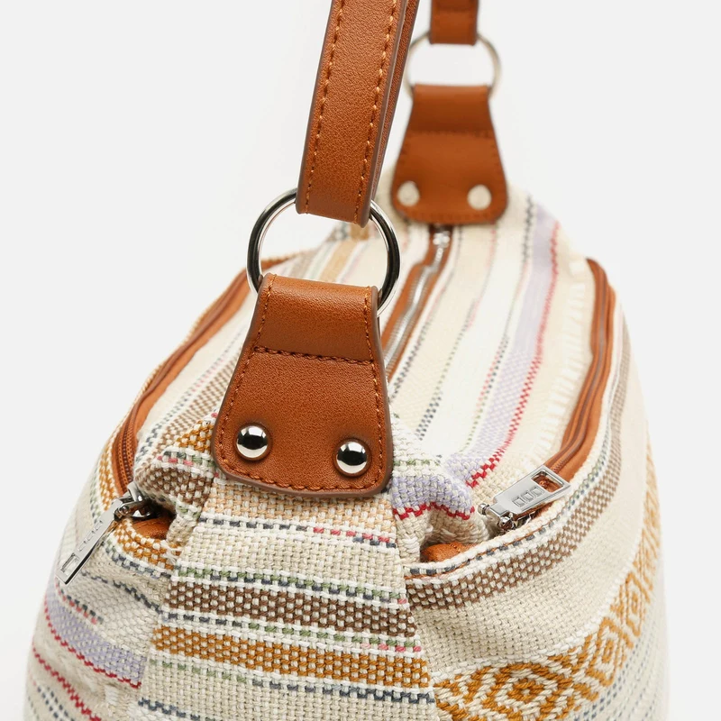 Mica bolso bandolera con estampado jacquard