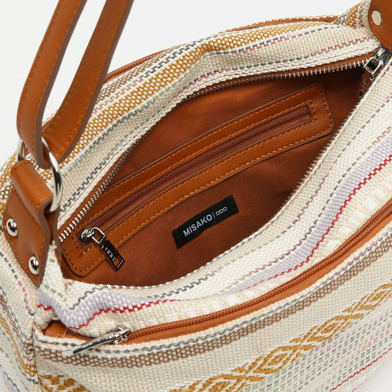 Mica bolso bandolera con estampado jacquard