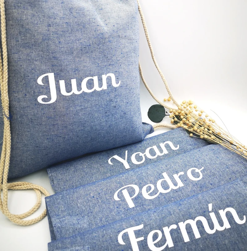 Mochila tipo macuto personalizadas con nombres para niños y adultos