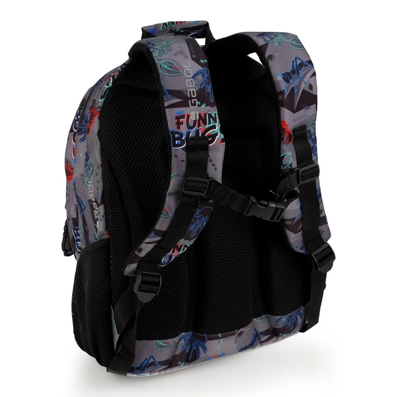 Mochila Escolar Gabol Bugs Insectos 3 Compartimentos