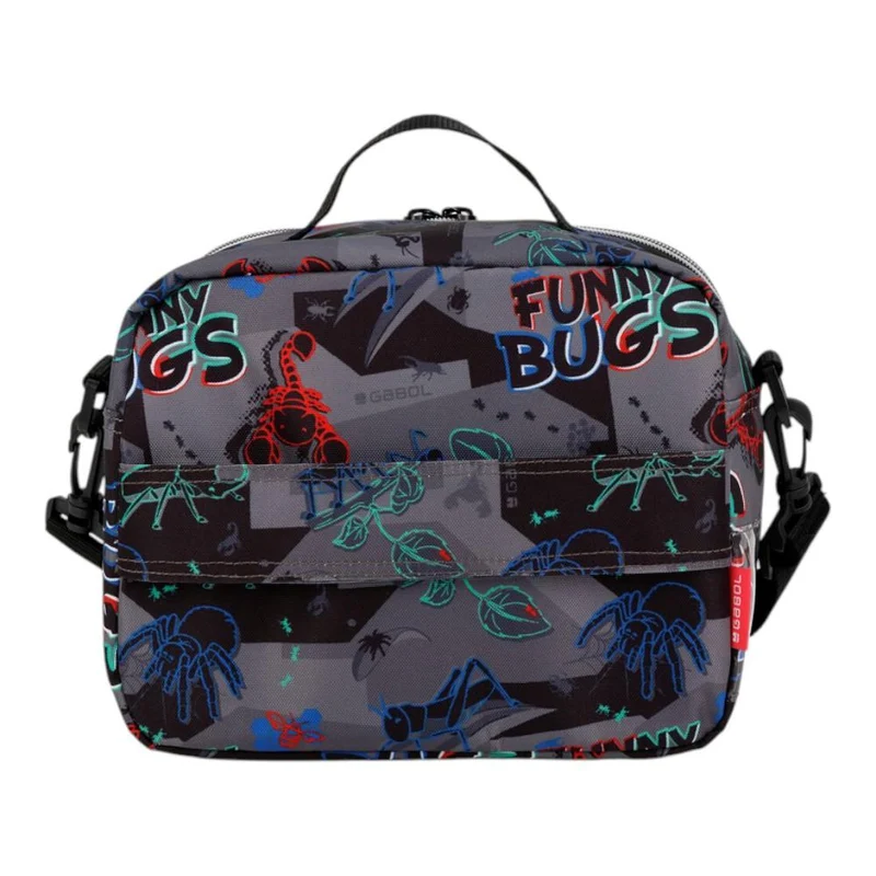 Nevera Térmica Escolar Gabol Bugs Gris para Chico