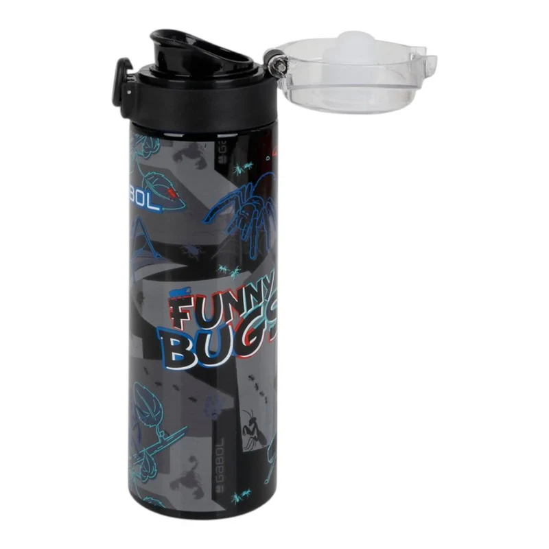 Botella Térmica Gabol Bugs Gris de Acero Inoxidable 600 ml