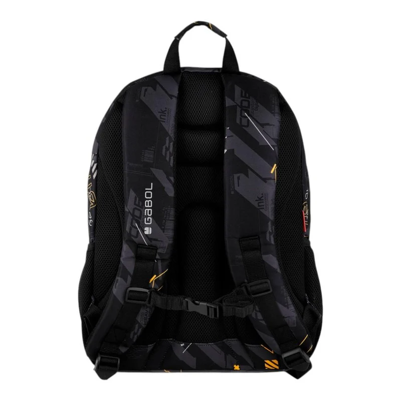 Mochila Escolar Gabol Byte Negra 3 Compartimentos