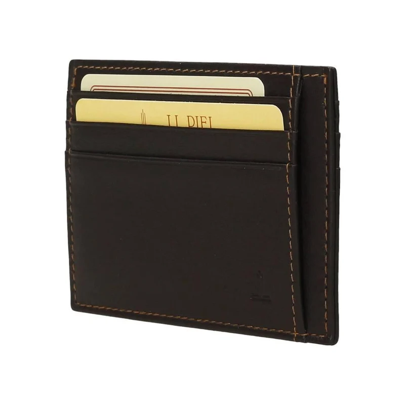 Tarjetero de Piel Hombre J.L Piel Classic Marrón
