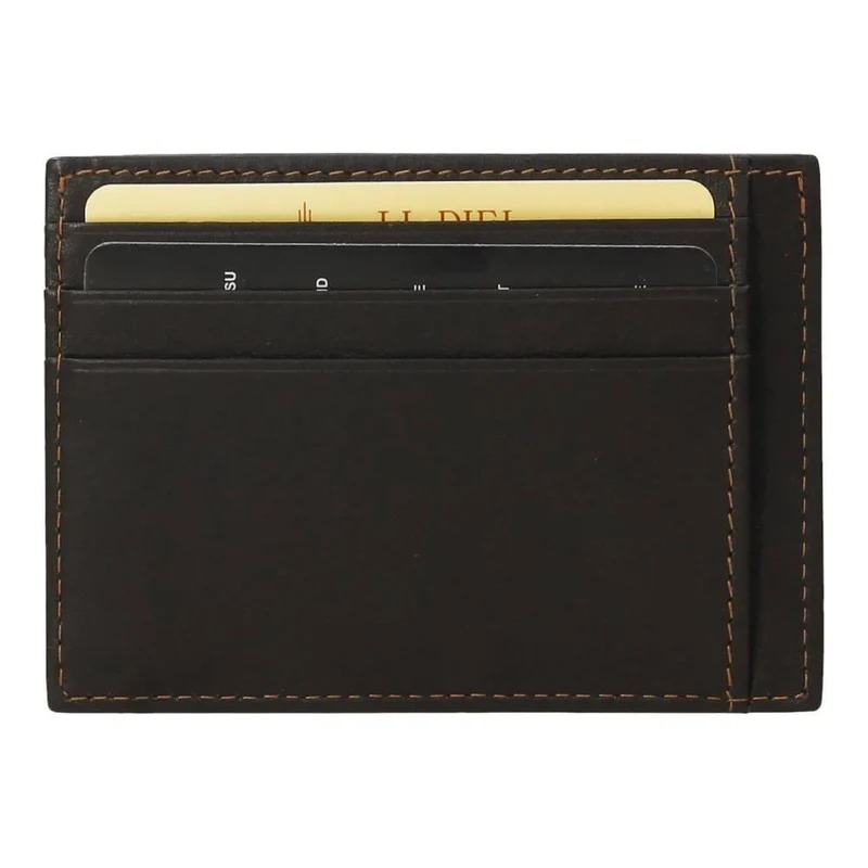 Tarjetero de Piel Hombre J.L Piel Classic Marrón