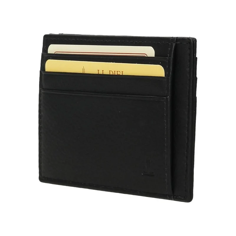 Tarjetero de Piel Hombre J.L Piel Classic Negro