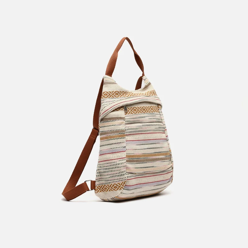 Micu mochila antirrobo con estampado jacquard