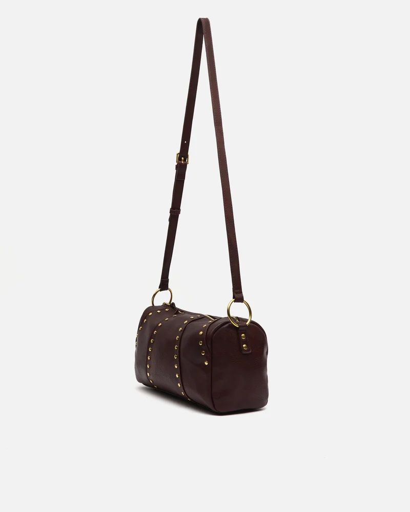 Fuyi bolso bowling con detalles metálicos