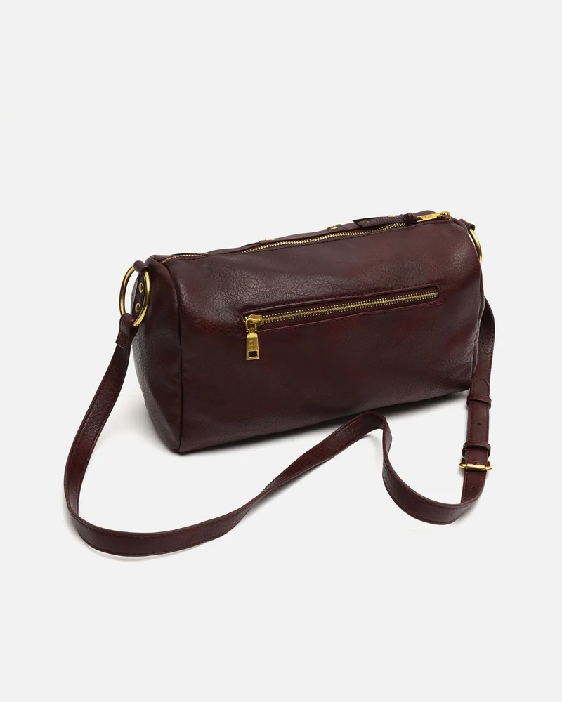 Fuyi bolso bowling con detalles metálicos
