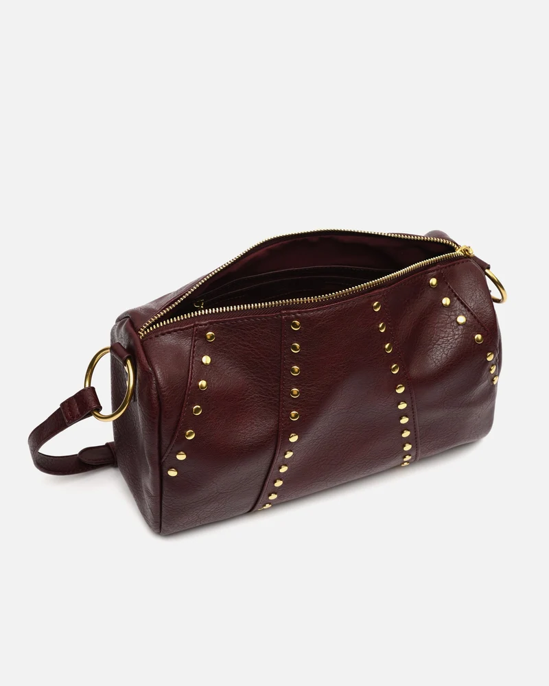 Fuyi bolso bowling con detalles metálicos