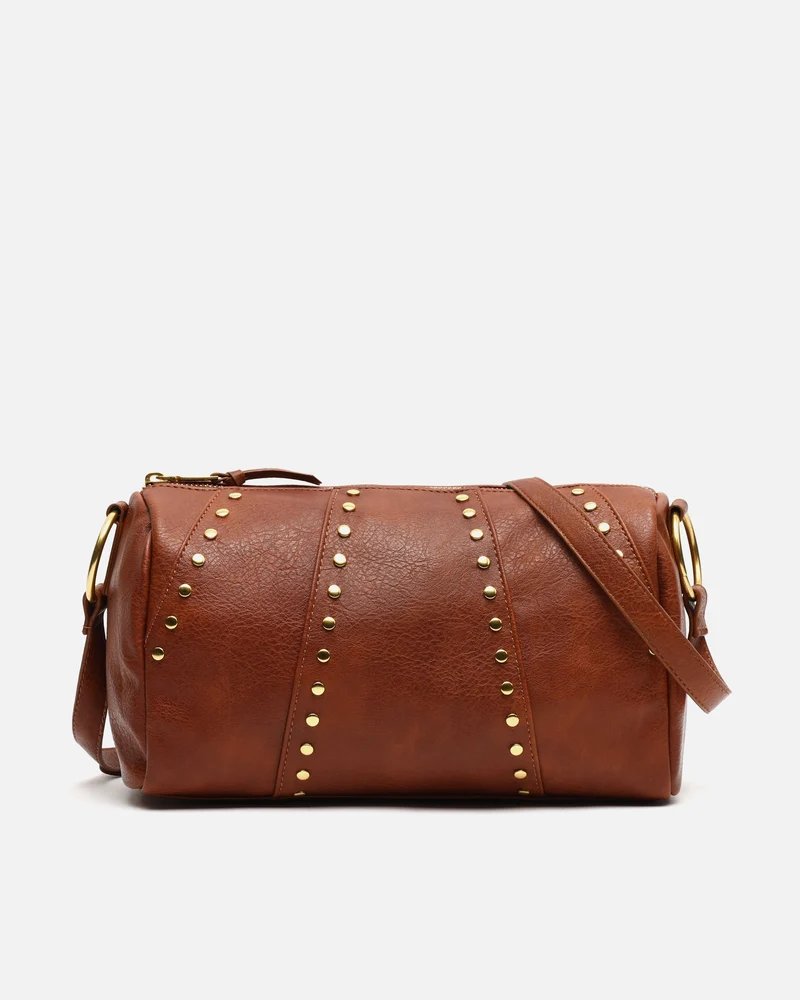 Fuyi bolso bowling con detalles metálicos