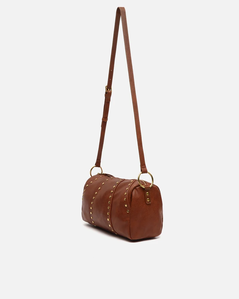 Fuyi bolso bowling con detalles metálicos