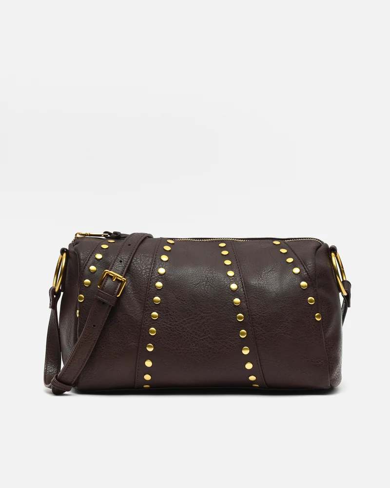 Fuyi bolso bowling con detalles metálicos