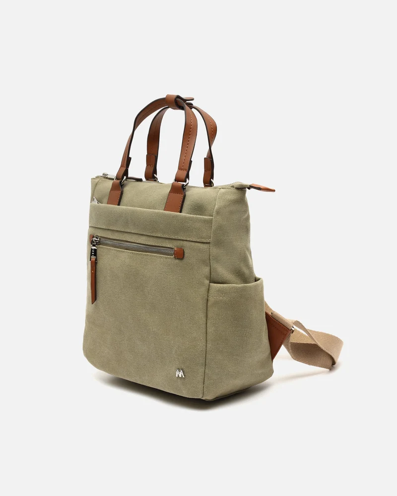 Evolet mochila de tela con asa de mano