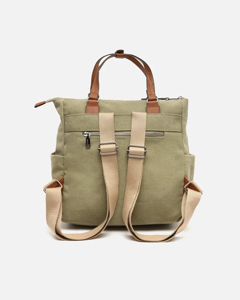 Evolet mochila de tela con asa de mano
