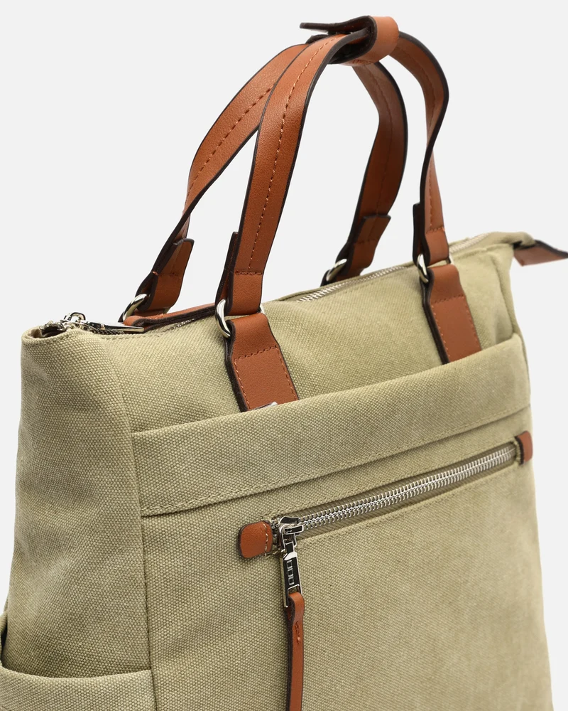 Evolet mochila de tela con asa de mano