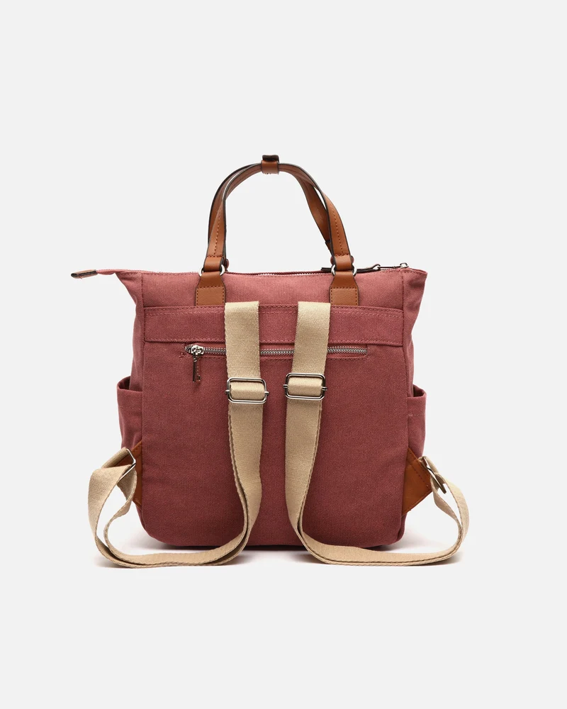 Evolet mochila de tela con asa de mano