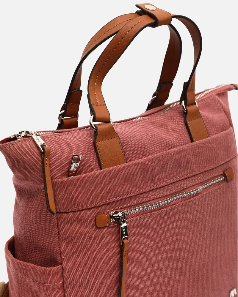 Evolet mochila de tela con asa de mano