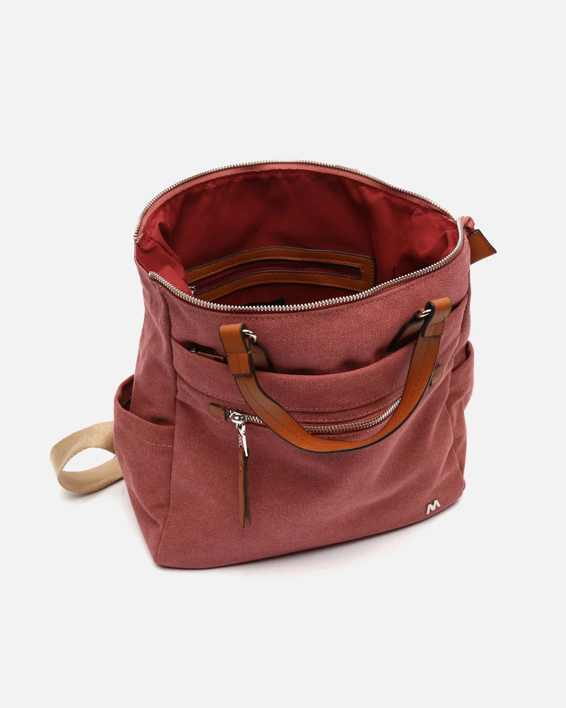 Evolet mochila de tela con asa de mano