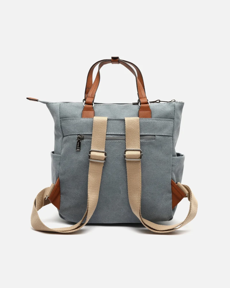 Evolet mochila de tela con asa de mano
