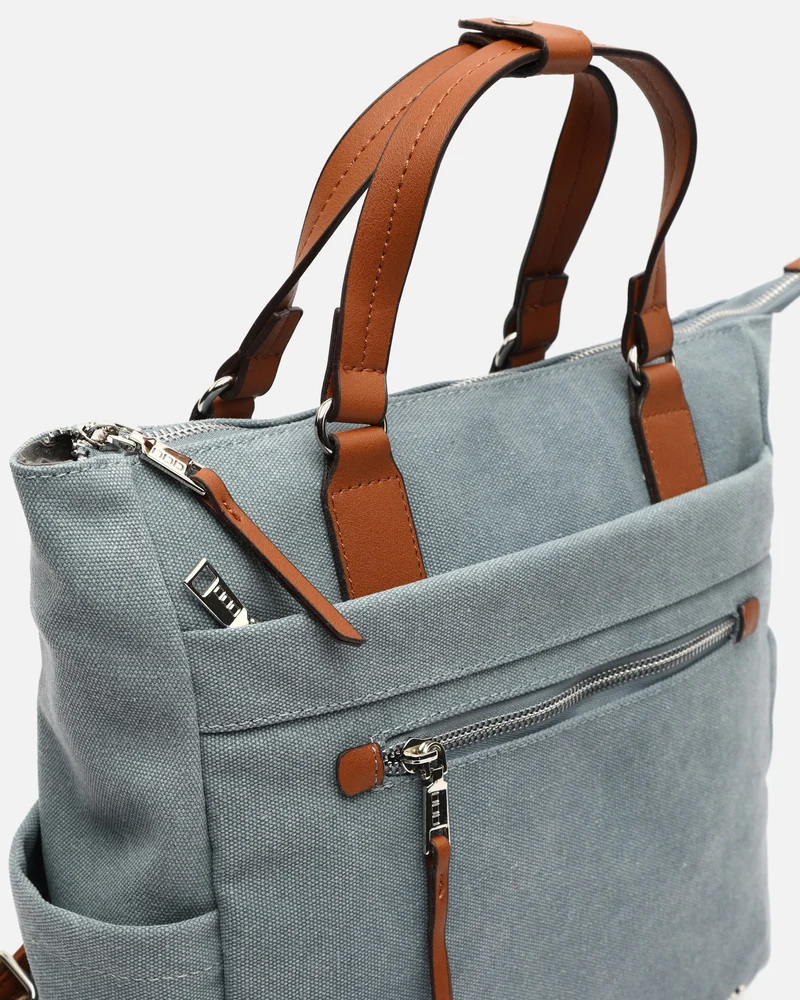 Evolet mochila de tela con asa de mano