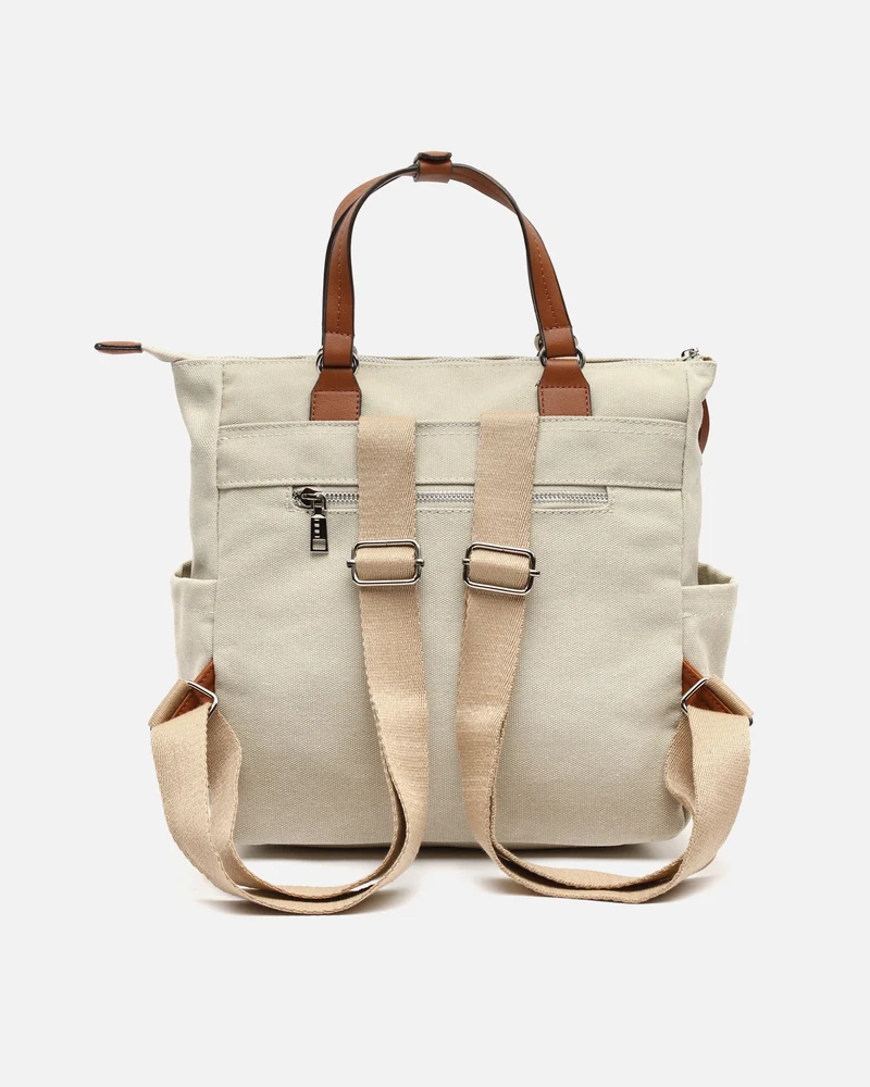 Evolet mochila de tela con asa de mano