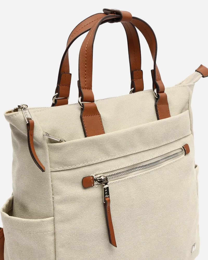 Evolet mochila de tela con asa de mano