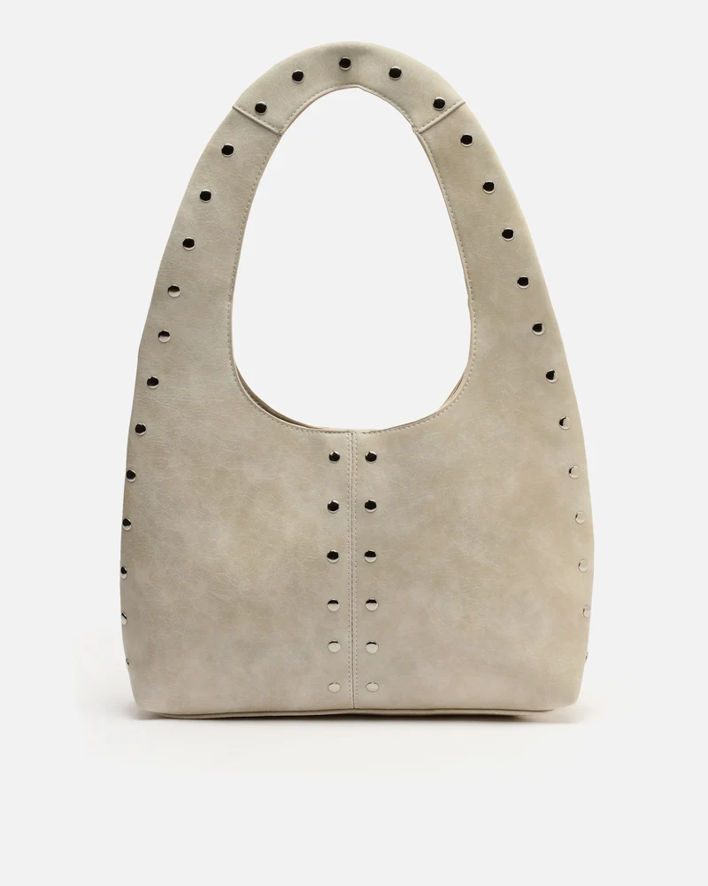 Estrangi bolso hobo grande con detalles metálicos