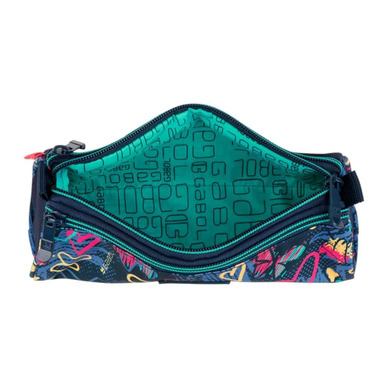Estuche Tres Cremalleras Tizas Gabol