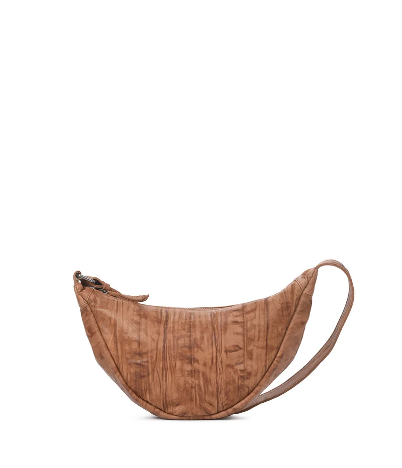 Bandolera medialuna de piel THB Sagano
