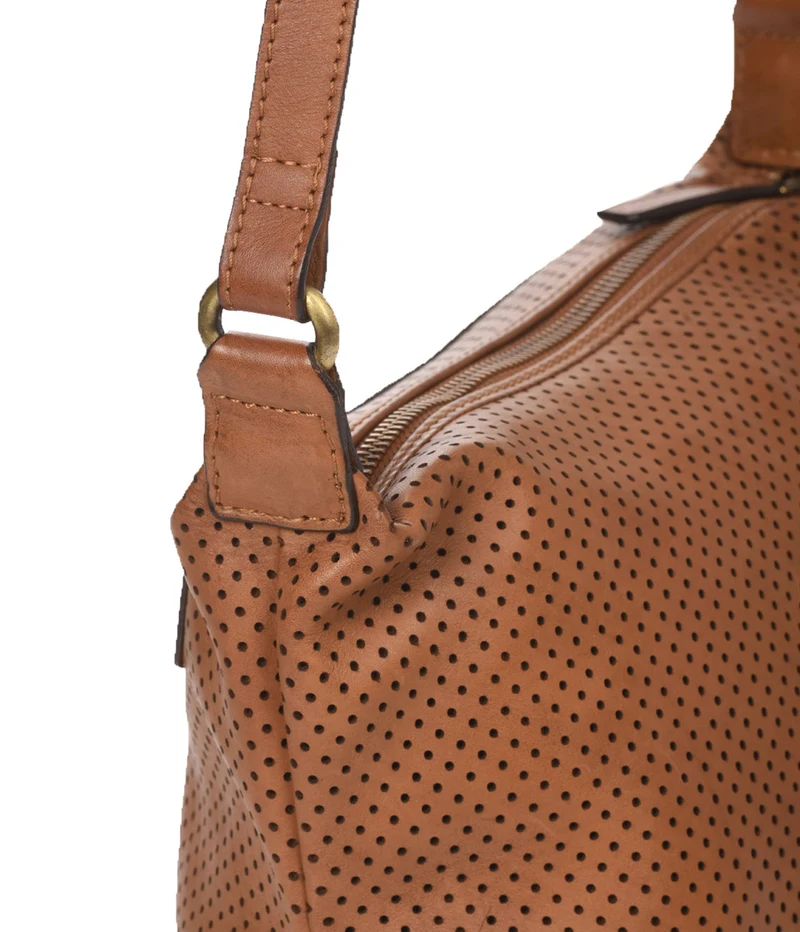 Bandolera grande de piel THB Hole