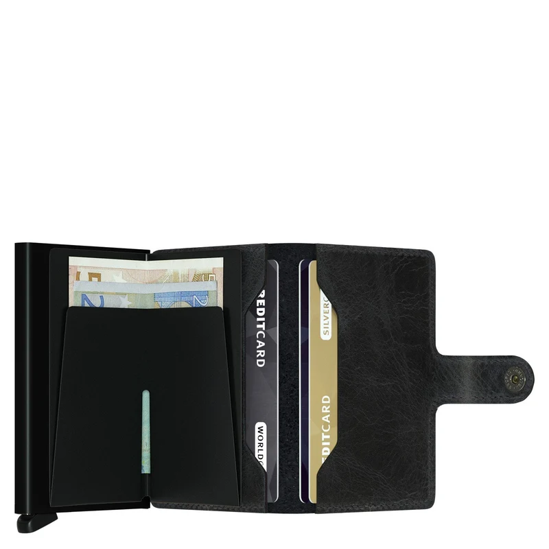 Secrid Vintage Miniwallet - Cartera RFID 6.5 cm (black)