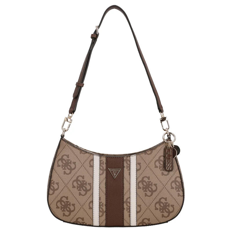 Guess Noelle ll Top Zip - Bolso de hombro 29 cm (latte logo/brown)