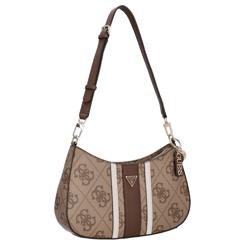 Guess Noelle ll Top Zip - Bolso de hombro 29 cm (latte logo/brown)