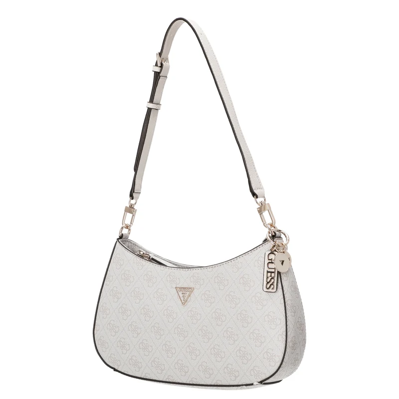 Guess Noelle II Top Zip - Bolso de hombro 28 cm (bone logo)