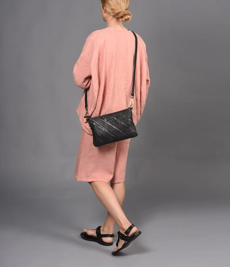 Bolso de hombro de piel THB Plait