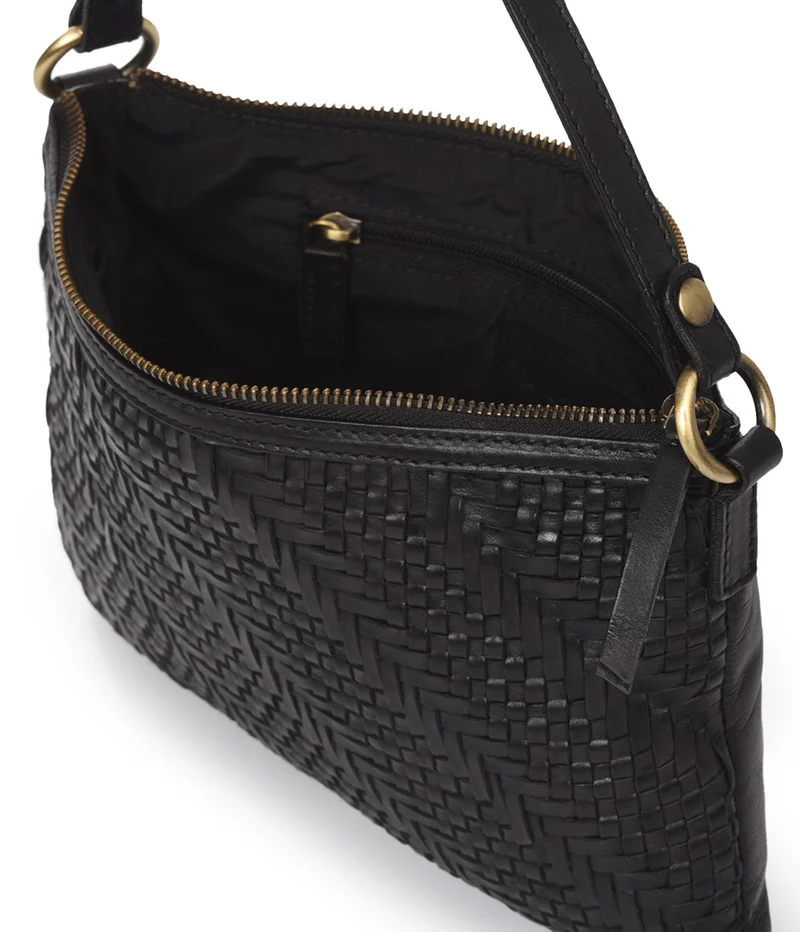 Bolso de hombro de piel THB Plait
