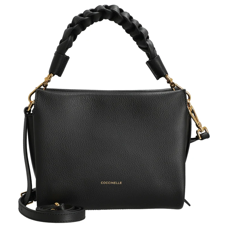 Coccinelle Boheme Grana Double - Bolso de mano S 23 cm (noir/cognac)
